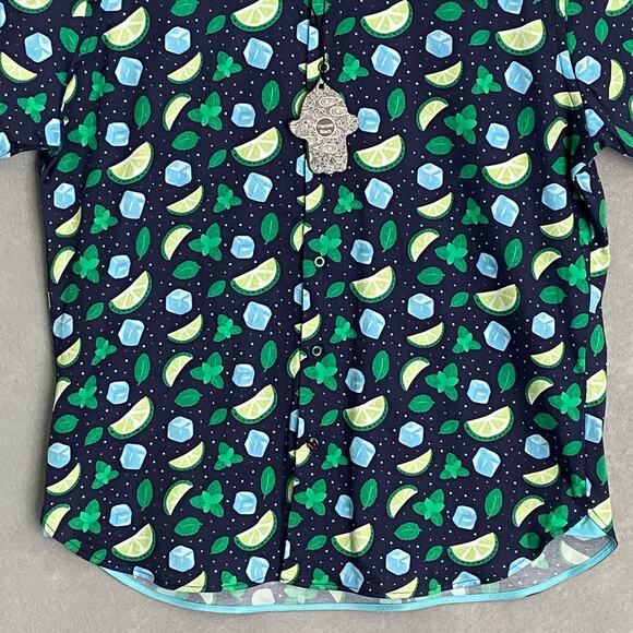 Visconti Black Men's Small Casual Button Up Shirt Short Sleeve Stretch NEW - Picture 4 of 13